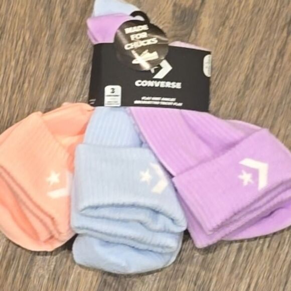 Converse 3-PK Cuffed Star Chevron Anklet Socks - Picture 3 of 4